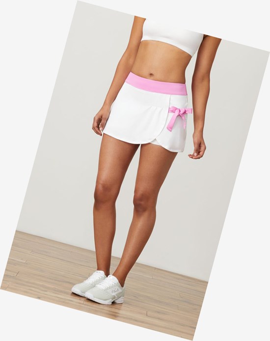 Fila 30 Love Side Tie Skort Wht/Cycl | 04TXALCVE