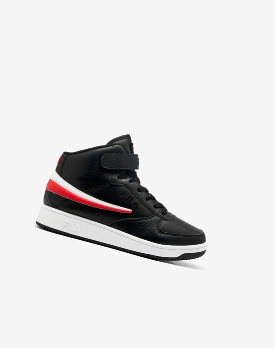 Fila A-high Tenis Shoes Negras Rojas Blancas | 89KIXSCAE