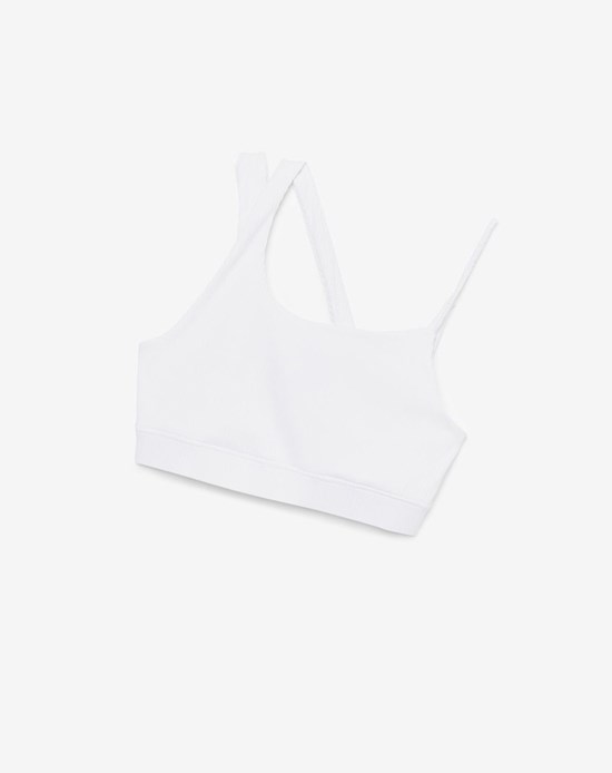 Fila Acanalado Essentials | Karina Bra Top Blancas | 78AIQLNSC