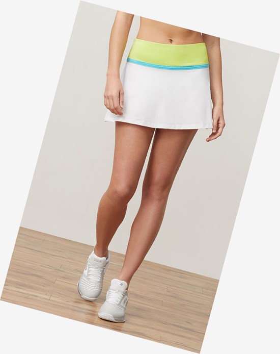 Fila Acqua Sole Flare Skort Wht/Sgrn/Fblu | 94OELQPJA