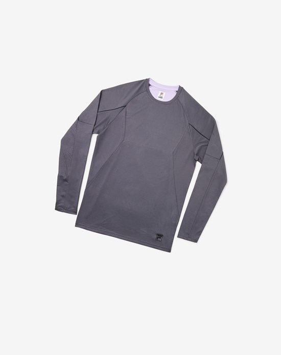 Fila Adrenaline Performance Long Sleeve Crew Gris Oscuro Lavanda | 38OWFCQIK