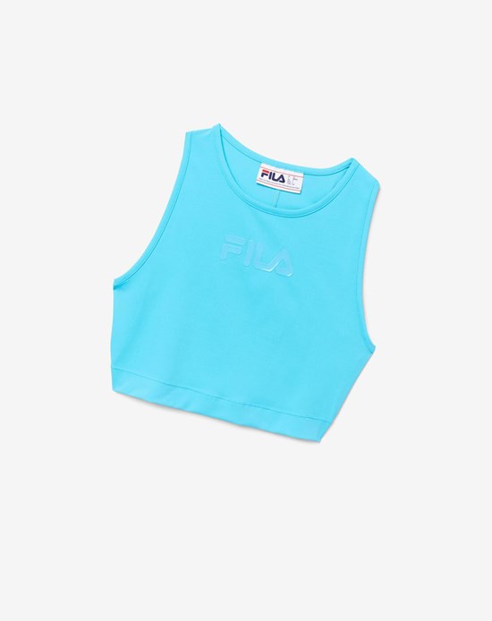 Fila Alva Crop Top Azules | 20KIYRNPA