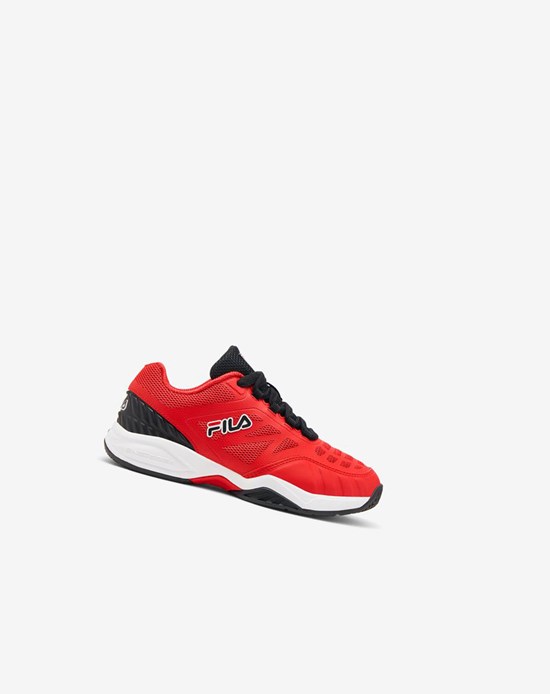 Fila Axilus Jr Tenis Shoes Fred/Wht/Blk | 49TNSROYW