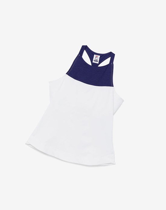 Fila Back Court Halter Tank Blancas | 68ILNTXSJ