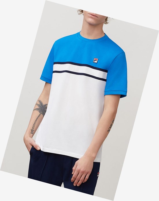 Fila Baldi Tee Drblu/Peac/Wht | 62KDGSMCH