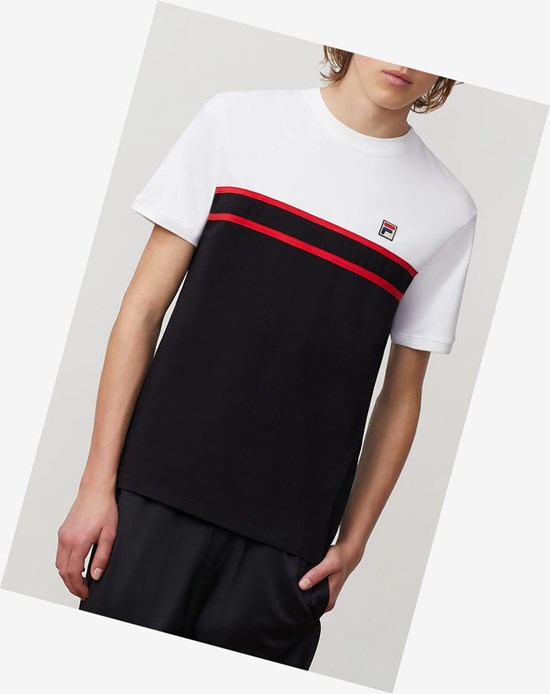 Fila Baldi Tee Wht/Blk/Cred | 40TKXDWEZ