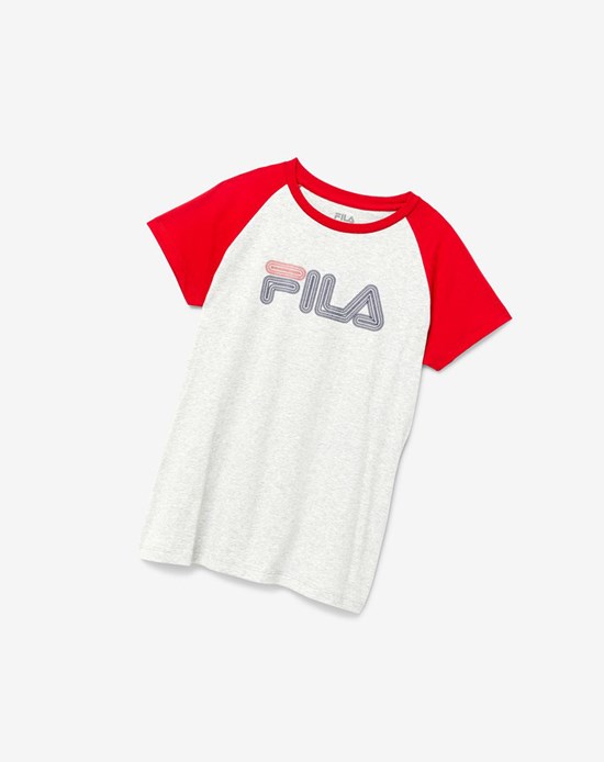 Fila Baseball Tee Verde Menta Rojas | 29BECRZOU