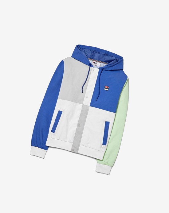 Fila Bem Color Blocked Light Weight Jacket Azules Blancas Gris | 83RGJASOW