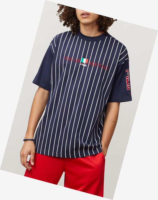 Fila Benjamin Tee Peac/Wht/Cred | 60MZFYAOL