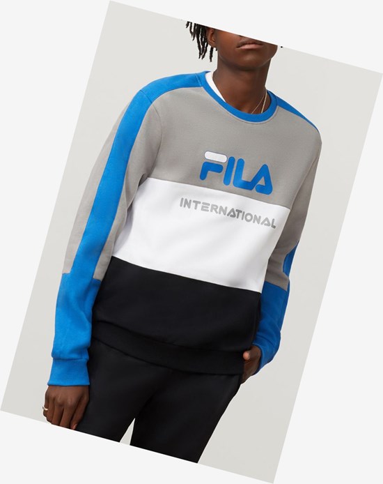 Fila Bravo Sweatshirt Fgry/Wht/Blk | 38ODFSHJR