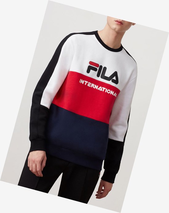 Fila Bravo Sweatshirt Wht/Cred/Peac | 04DZBCRXW