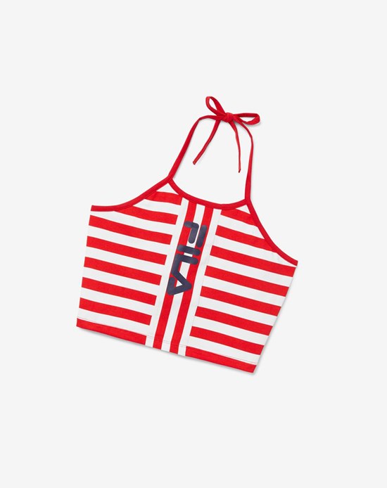 Fila Brinley Halter Tank Rojas Blancas | 09JXLPGRN