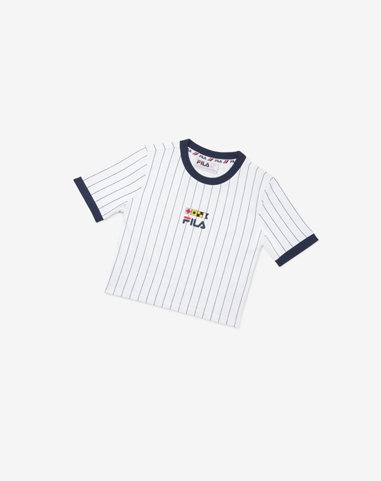 Fila Carola Cropped Ringer Tee Blancas | 29DSEUAHX