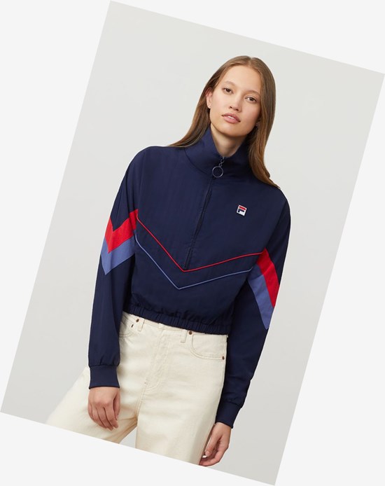 Fila Chiaki Viento Jacket Peac/Marl/Cred | 94NCBKWLO