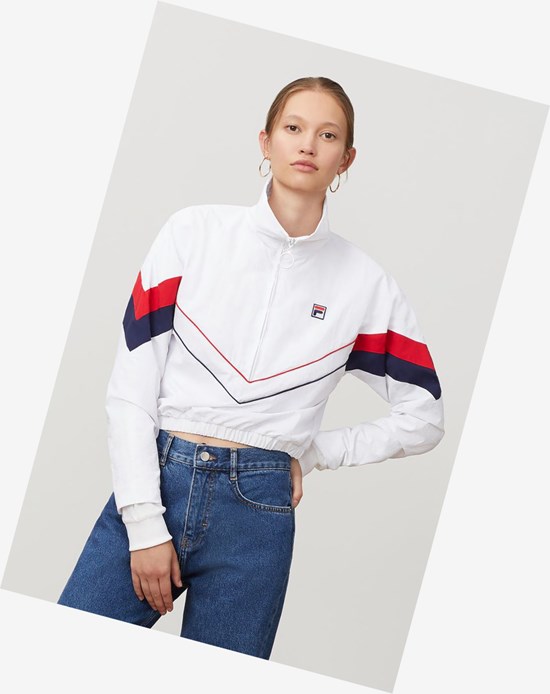 Fila Chiaki Viento Jacket Wht/Peac/Cred | 16JEFMDUI