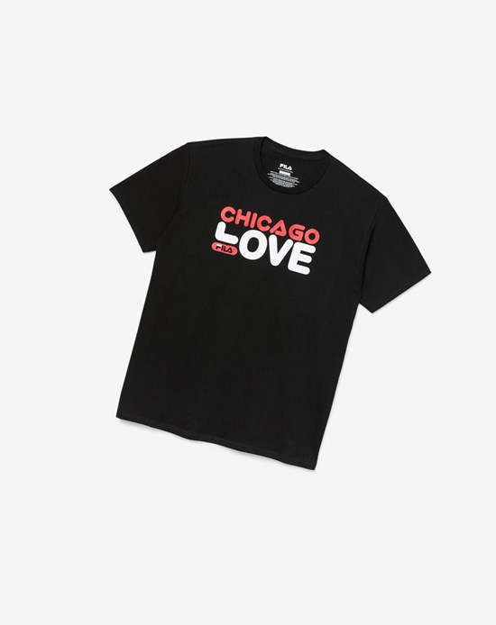 Fila Chicago Love Tee Negras | 01VSDFIYZ