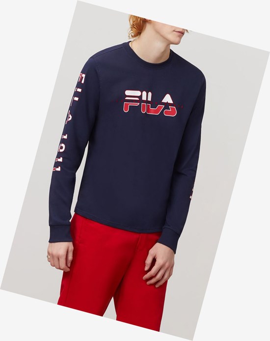 Fila Christophe Long Sleeve Tee Peac/Cred/Wht | 24CJDZYKW