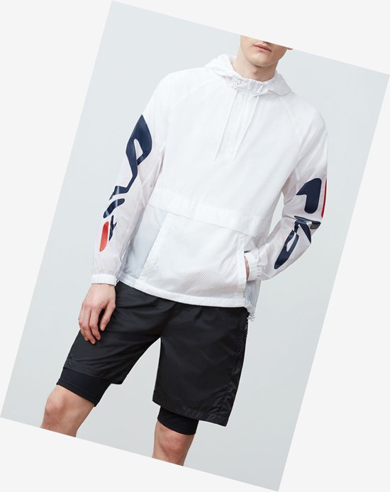 Fila Conrad Half Zip Jacket Wht/Peac/Cred | 92MZPJGUI