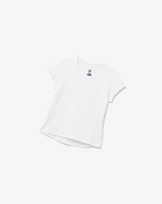 Fila Core Corta Sleeve Top Blancas | 38BKZEFVM