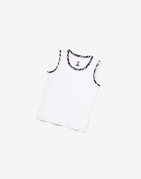 Fila Core Fullback Tank Blancas | 30FTGEPNX