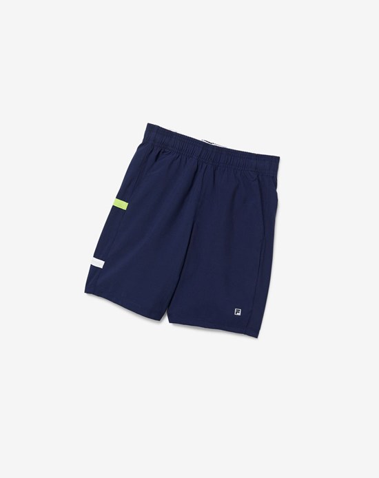 Fila Core Tenis Shorts Azul Marino Blancas | 45ANPWUGI