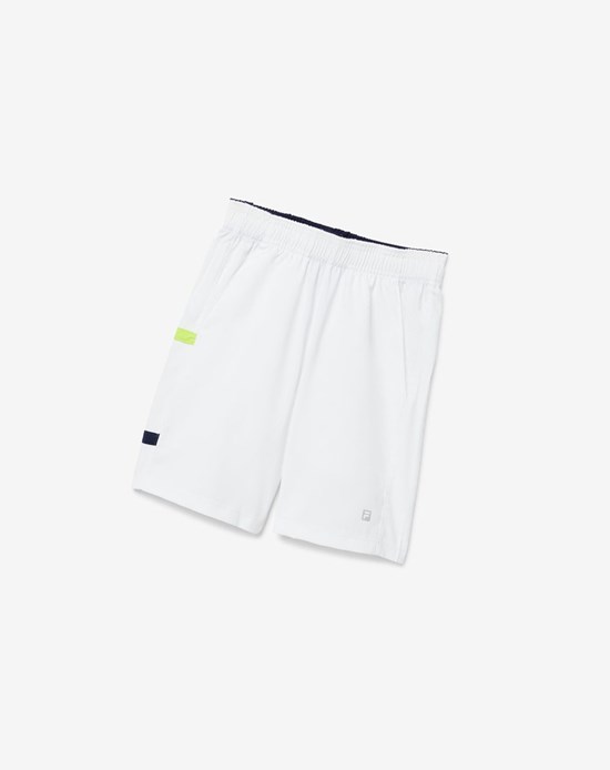 Fila Core Tenis Shorts Blancas Azul Marino | 32ADWTIEC