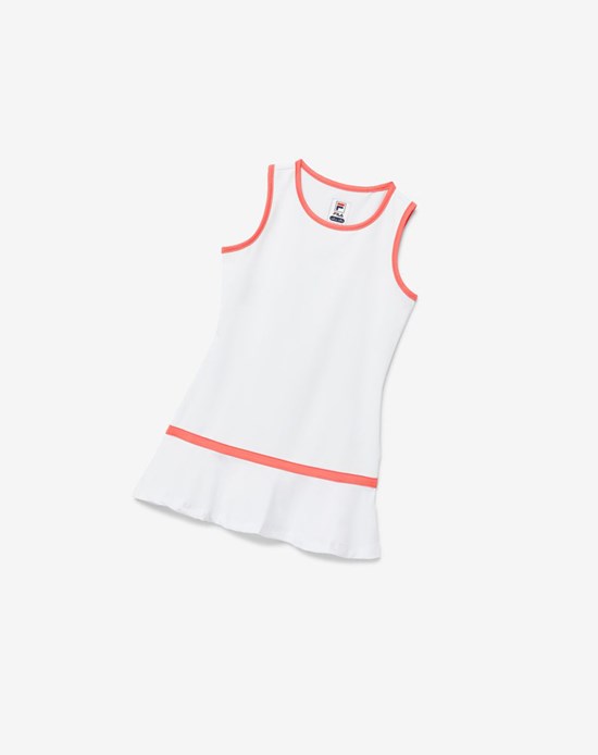 Fila Core Tenis Vestido Blancas Coral | 26WAHSTCI