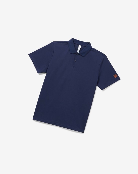 Fila Cross Court Texture Polo Azul Marino | 69XVHGPAT