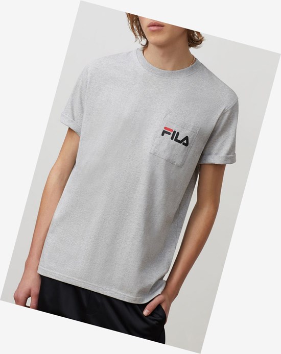 Fila Curtis Pocket Tee Ltgreymarl | 47VYRSBCO