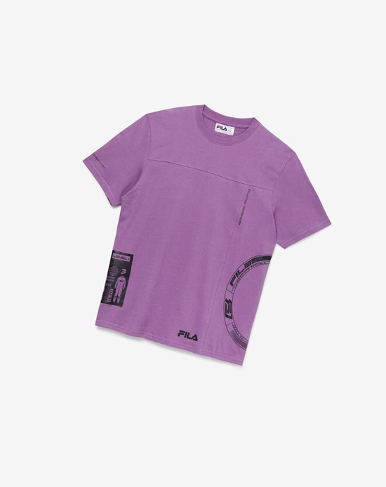 Fila Deltalife Estampadas Tee 558 Violet | 71BFZJNTA