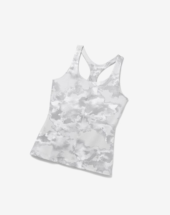 Fila Deuce Court Printed Racerback Tank Wht/Multiprt | 17EXQUYHM