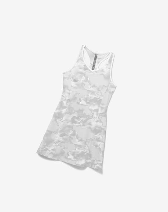 Fila Deuce Court Printed Vestido Wht/Multiprt | 71KSTWLXH