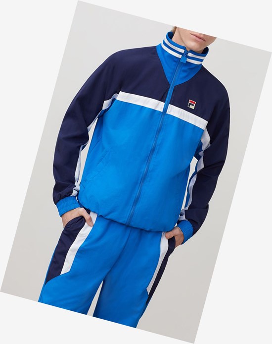 Fila Diego Pista Jacket Drblu/Peac/Wht | 10JREOAXC