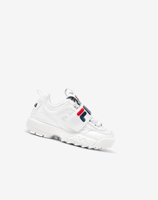 Fila Disruptor 2 Applique Sneakers Blancas Azul Marino Rojas | 08BAPRYDM