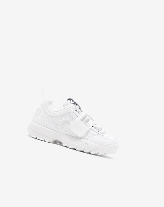 Fila Disruptor 2 Applique Sneakers Blancas Plateadas Blancas | 32HCTNAXR