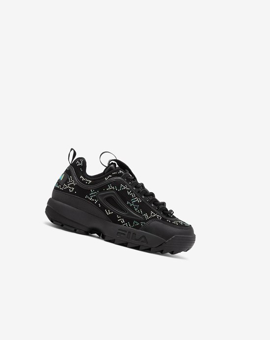 Fila Disruptor 2 Diamante Sneakers Blk/Blk/Irid | 90NHDIGXF