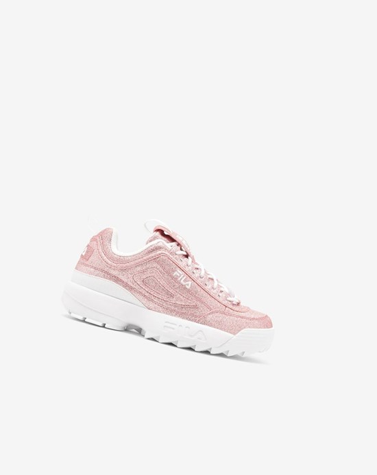 Fila Disruptor 2 Glimmer Sneakers Rosas Rosas Blancas | 62ZRNYWQD