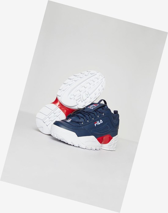 Fila Disruptor 2 Lab Sneakers Azul Marino Blancas Rojas | 75EBOGIRP