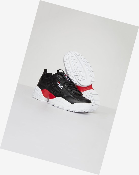 Fila Disruptor 2 Lab Sneakers Negras Rojas Blancas | 47GALYQNV