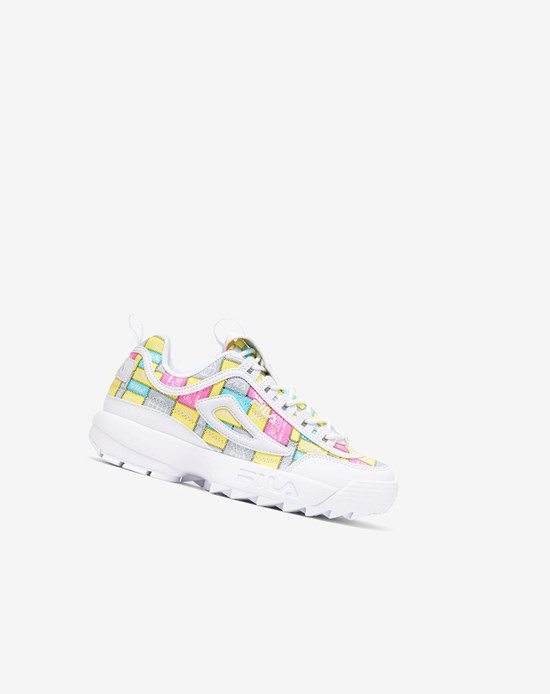 Fila Disruptor 2 Patchwork Sneakers Blancas | 28PNSGTRJ