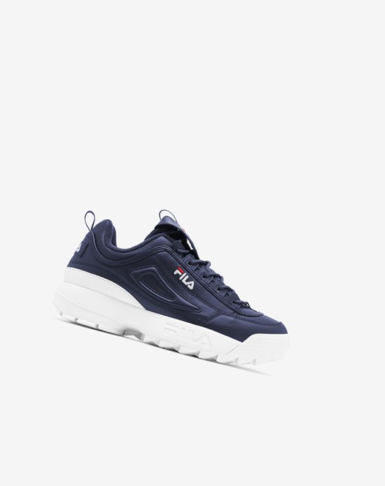 Fila Disruptor 2 Premium Sneakers Azul Marino Blancas Rojas | 24TZBUMRQ