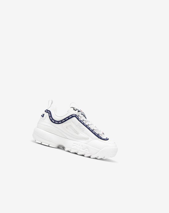 Fila Disruptor 2 Repeat Sneakers Blancas Azul Marino Rojas | 28ZJRLEQM