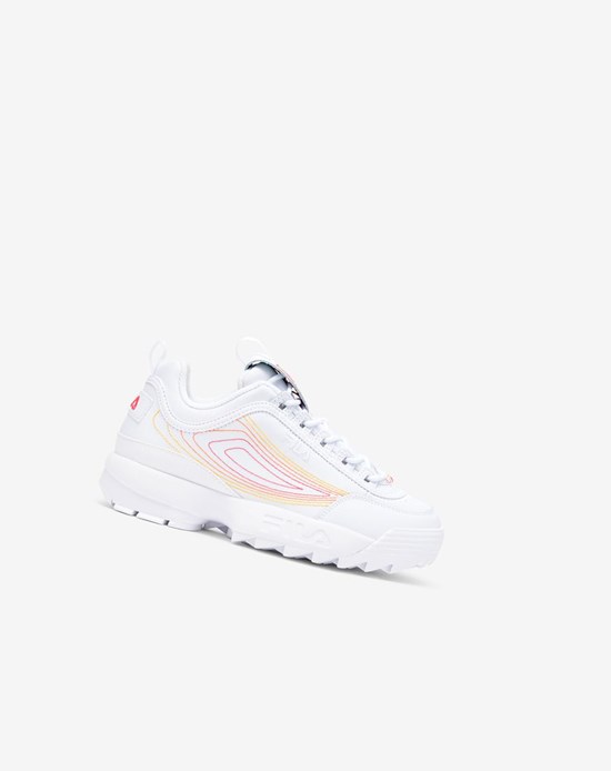 Fila Disruptor 2 Stitch Sneakers Blancas Rosas Naranjas | 03XLDPGNC