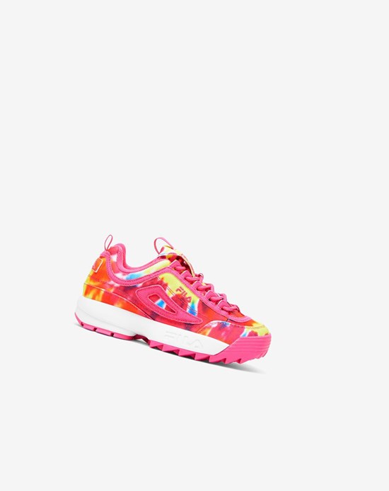 Fila Disruptor 2 Tie Dye Sneakers Rosas Blancas | 07FXBDUWV