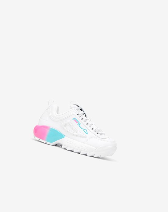 Fila Disruptor 2a Sneakers Blancas Rosas Azules | 46PAKIVZJ