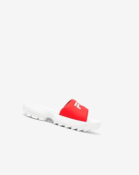 Fila Disruptor Chanclas Chanclas Sandals Blancas Rojas Blancas | 34MREYUTF