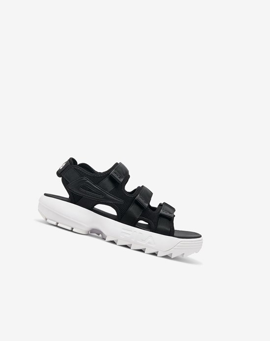 Fila Disruptor Sandal Chanclas Sandals Negras Negras Blancas | 09KAIFZTV