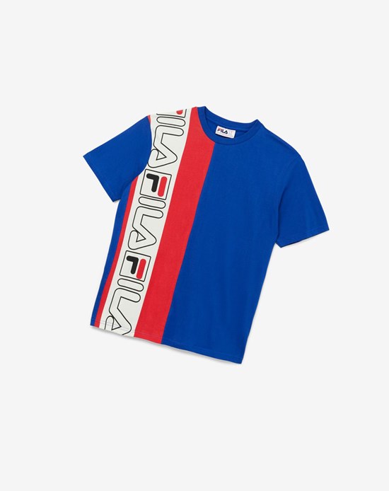 Fila Dixon Tee Azules Rojas | 62RXJLEWS