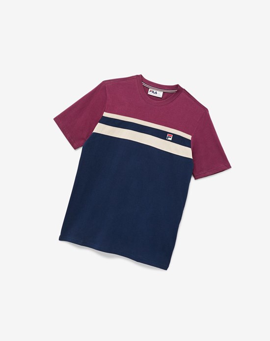 Fila Dover Tee 411 Peacoat / Prune / Mushroom | 40OLDQNJA