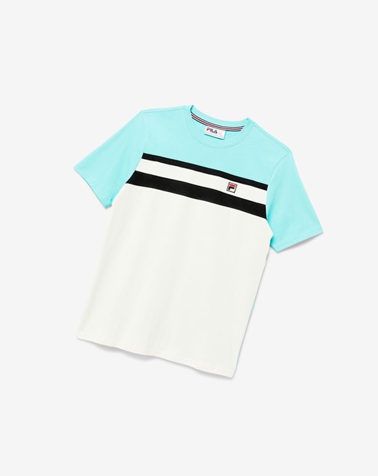 Fila Dover Tee Azules Turquesa Negras | 75POAJDRE